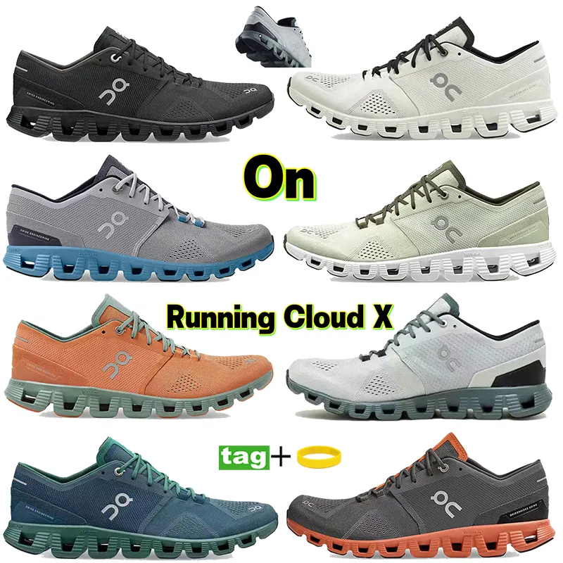 Scarpe su cloud uomini in lega bianca in lega bianca grigia arancione aloe tempesta blu ruggine corridore sneakers rimbalzo di fitness sport