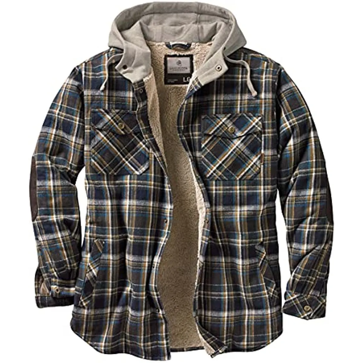 DHgate Mens Corduroy Flannel Shirt Jacket with Berber Lined Hood Legendary Whitetailscorduroycoatmen Camp Night Apparel