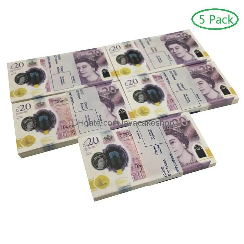 Autres fournitures de fête de fête Prop Money Copie Banknote Fake 10 Euro Toy Monnaie Enfants Cadeau 50 Dollar Ticket Faux Billet Drop de Dh8YfNWWQ