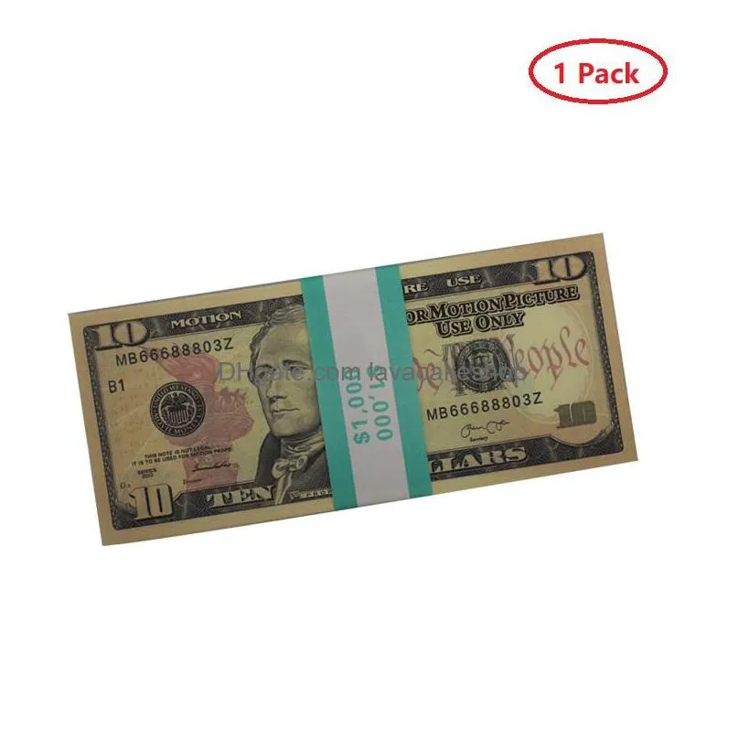 Autre fête des fêtes Supplies Prop Money Banknote 100 dollars Copie de devise Toy Fake Euros Enfants Gift 50 Dollar Ticket Drop Deli DHW7ZX2WT
