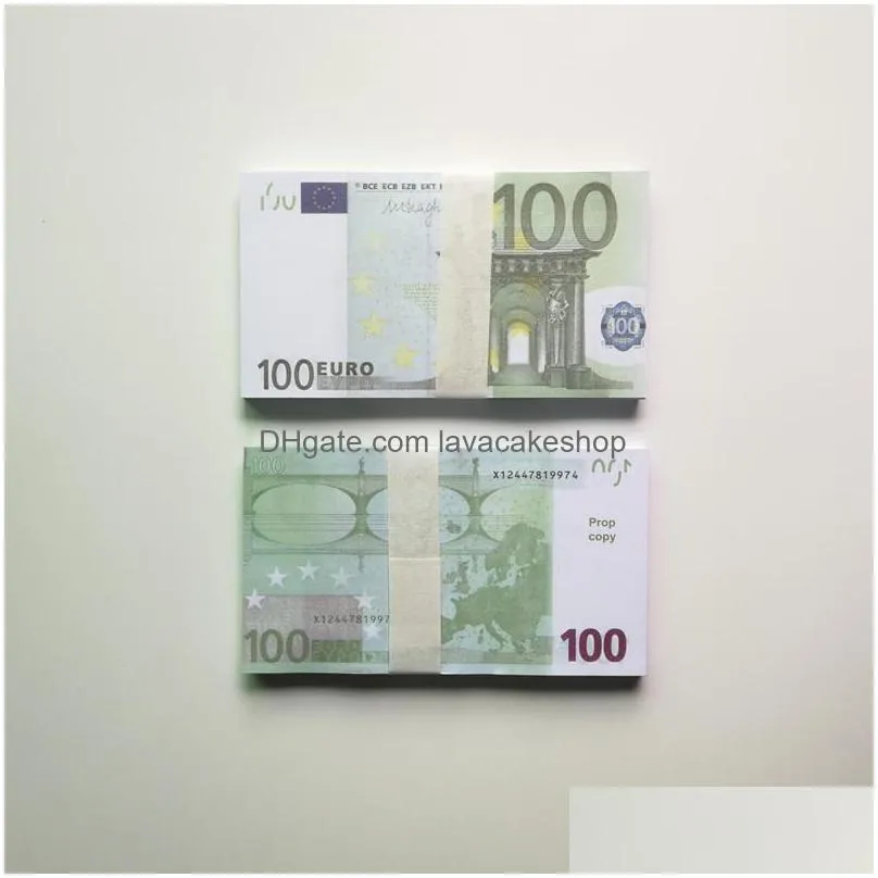 Andra festliga festleveranser 3Pack Bar Prop Fake Money 10 20 50 100 200 500 Euro Movie Childrens Toys Game 100st/Pack Drop Delive Dhbusxlty