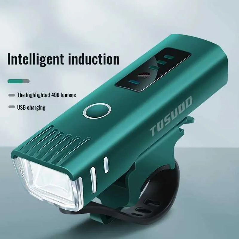 s Smart Induktion Fahrrad Vorne Wasserdichte Set USB Aufladbare Rücklicht LED Scheinwerfer Fahrrad Lampe Radfahren Taschenlampe 0202
