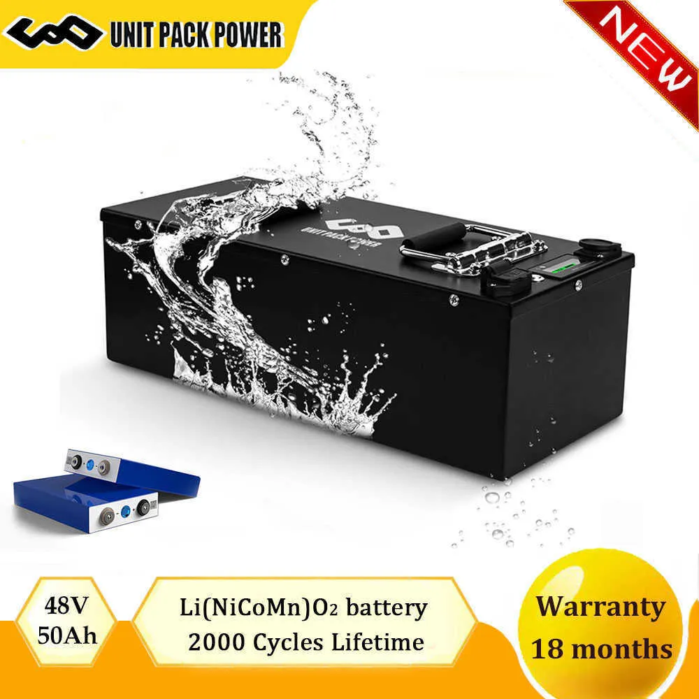 Escooter Ebike Battery 48V 50AHアルミニウムシェルバッタリアパック2000サイクル1000W 1500W 1800W 2000Wモーターサイクルトリックモーター