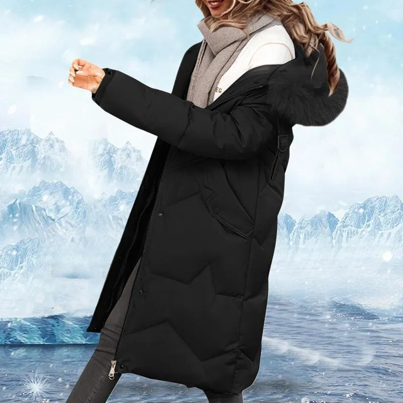 그녀의 가죽 코트 내부의 여성식 잉글웨어 양털 재킷 그녀의 가죽 코트 여성의 가벼운 따뜻한 긴 슬리브 풀-자프 용 물 포장 후드.