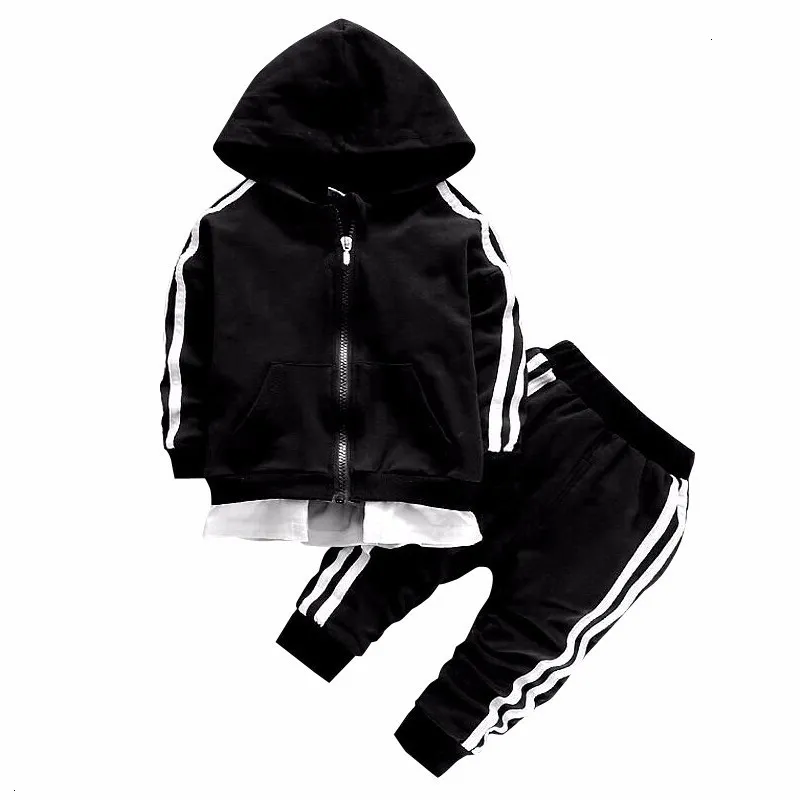 Clothing Sets Spring Baby Casual Tracksuit Children Boys Girls Cotton Zipper Jacket Pants 2PcsSets Kids Leisure Sports Suit Infant 230203