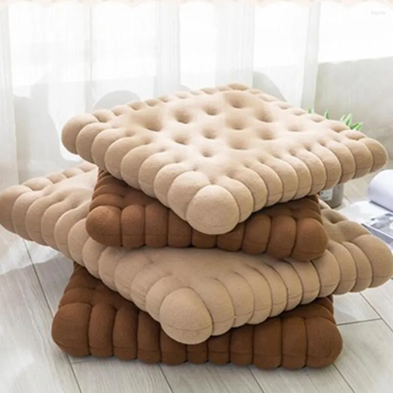 Pillow Style Cute Biscuit Shape Anti-fatigue PPCotton Soft Sofa For Home Bedroom Office Dormitory Decor Seat Mat Pad