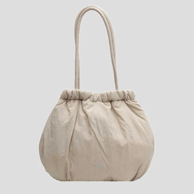 Sac à auvent décontracté pour femmes grande capacité une épaule shopping fourre-tout coton doux Nylon cireux Super léger sacs à main de messager