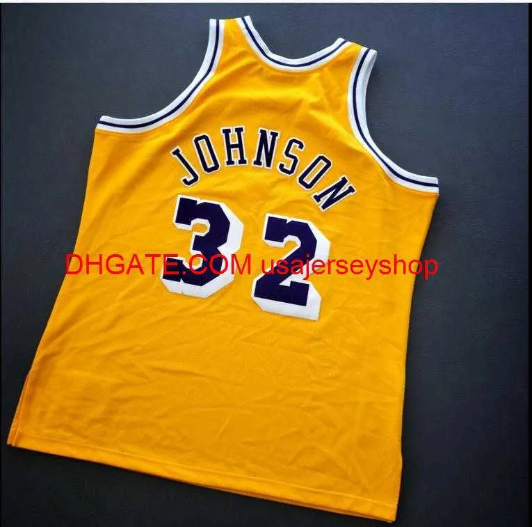 Aangepaste mannen jeugd vrouwen vintage Johnson Mitchell Ness 84 85 college basketbal jersey maat S-4XL 5xl of aangepaste naam of nummertrui