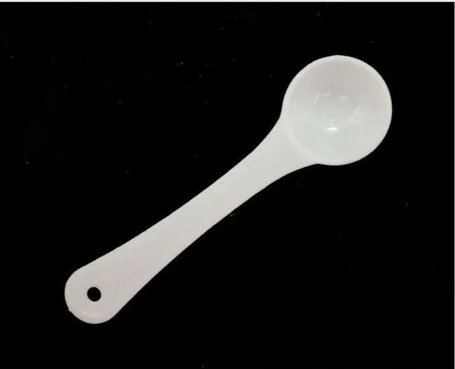 Cucharas de plástico profesional de gama alta de 1G, cucharas de 1 gramo para alimentos, leche, detergente en polvo, cucharas medidoras blancas de medicina