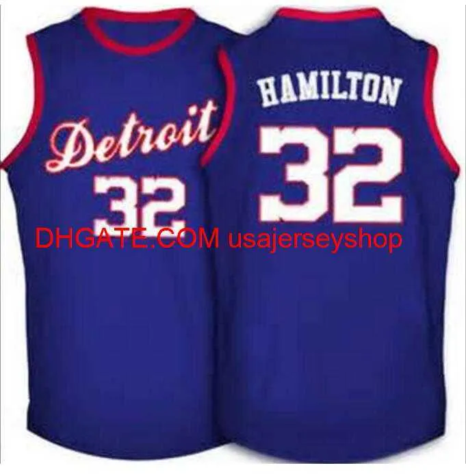 Aangepaste mannen jeugd vrouwen zeldzaam # 32 Richard Hamilton ronde nek mesh college basketbal jersey maat s-4xl 5xl of aangepaste naam of nummer jersey