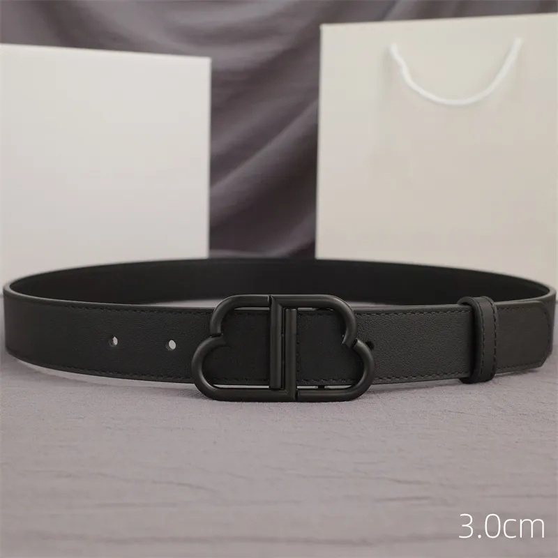 Cinturón de lujo para mujer Cinturón de cuero genuino Cinturones con letras de diseñador Cinturones para mujer Cinturón de moda para hombre 3.0 cm de ancho Cinturilla negra
