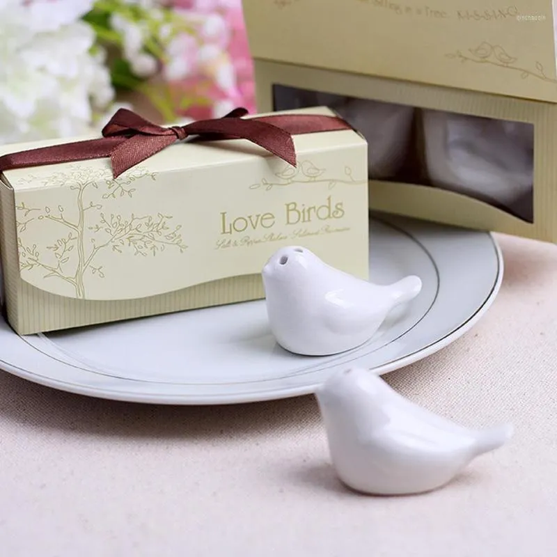 Party Favor Love Bird Salière Poivrière Faveurs De Mariage Et Cadeaux Pour Les Invités Souvenirs Décoration Événement Cuisine Fournitures