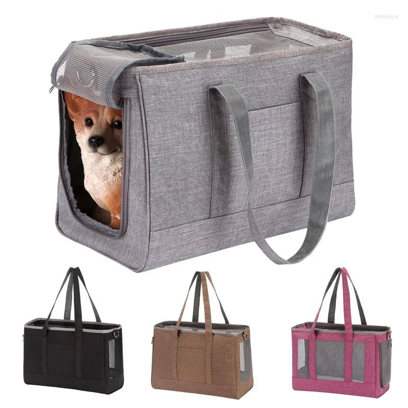 Hondenauto -stoelhoezen Adempet Cat Carrier Bag draagbare puppy accessoires gaas rugzak uitgaande reishandtas voor kleine hondenbenodigdheden