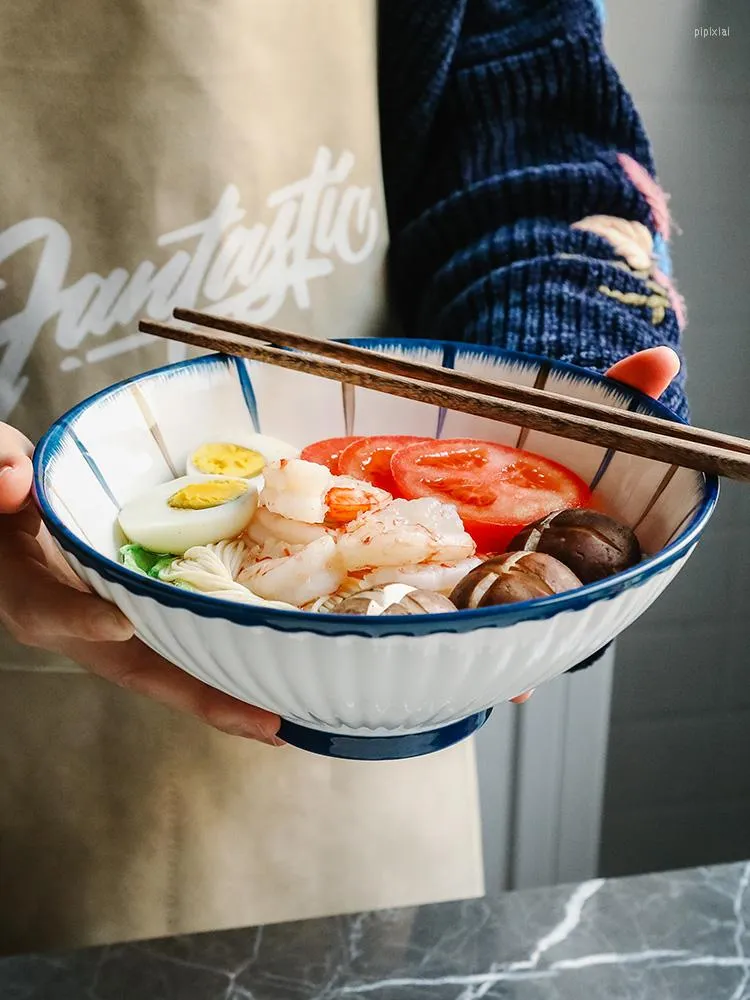 Ciotole Ramen domestico in stile giapponese Ciotola Zuppa Singolo cappello a pioggia Insalata L Internet Celebrità Ins Noodle istantanei