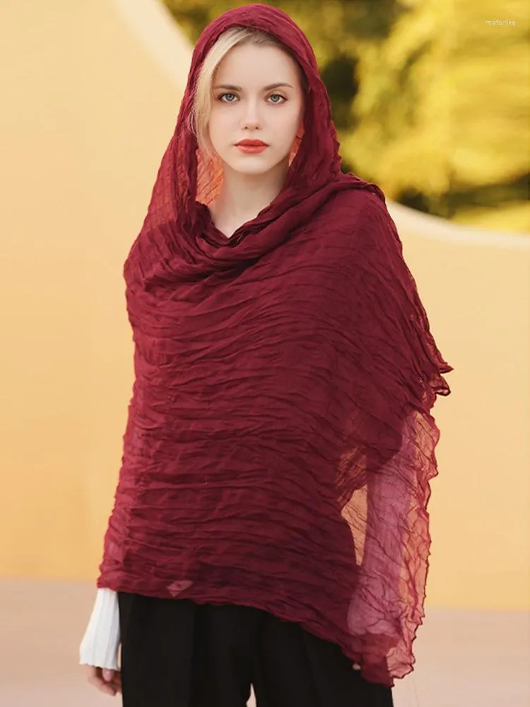 Шарфы летняя твердая сетка тонкая перспектива женщин шифон простые базовые пляжные шелковые шарф шарфы Женские длинные обертывания солнцезащитные кремы.