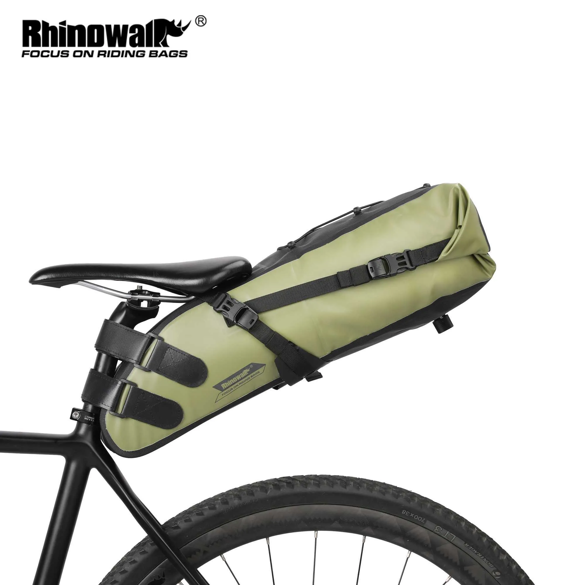 Panniers s Rhinowalk Bike 100% Waterproof Bicycle Saddle 5L/10L/13L Reflective Foldable Tail Rear Bag MTB Cycling Trunk Pannier 0201