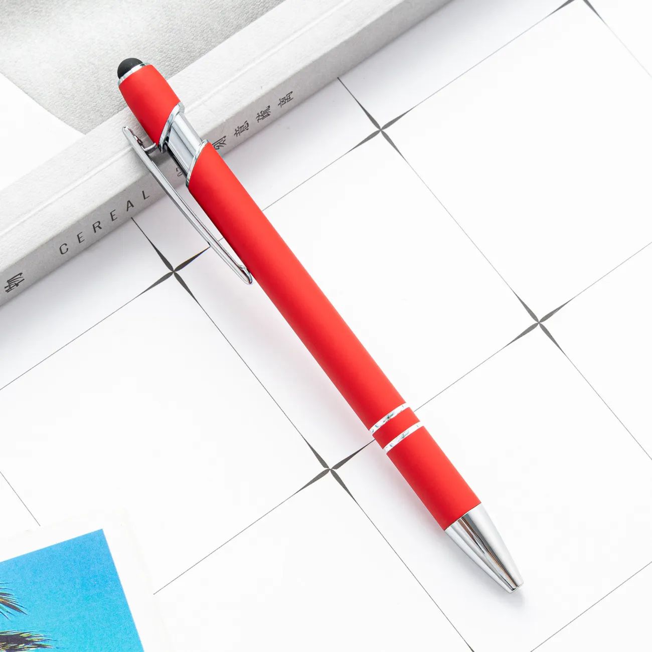 2 в 1 емкостной ручке с сенсорным стилусом с шариковыми ручками для планшета смарт -мобильного телефона