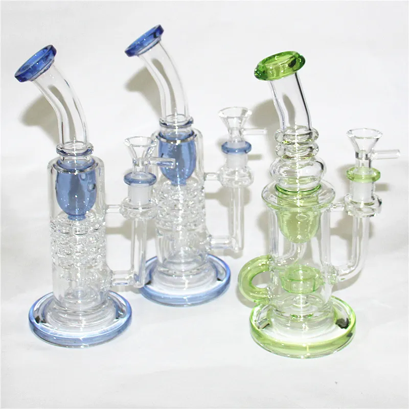 Wholesale Mini Oil Rig With Recycler, 14mm Female Joint, Glass Bong