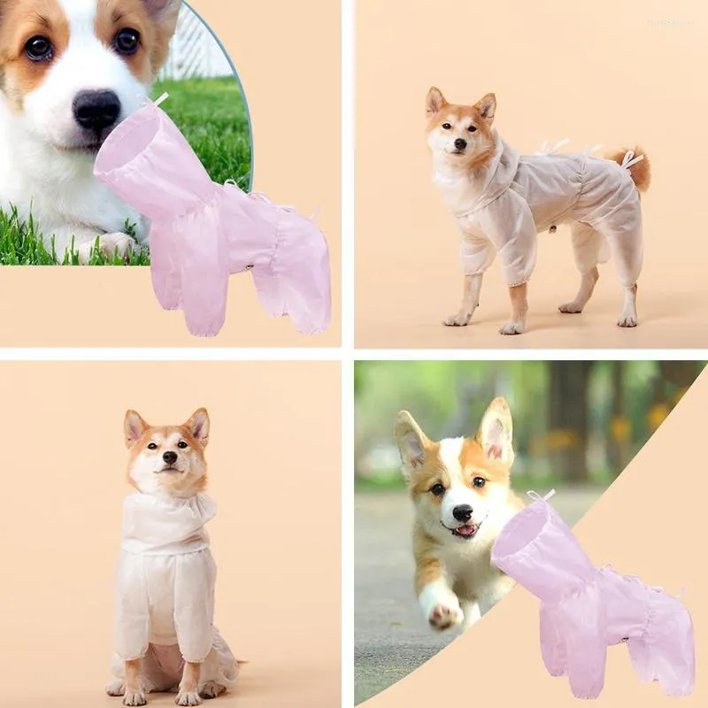 Dog Apparel Pet Dogs Dustproof Clothes Antibacterial Safety Protective Clothing For Small Large Light Puppy Fur Coat Walk