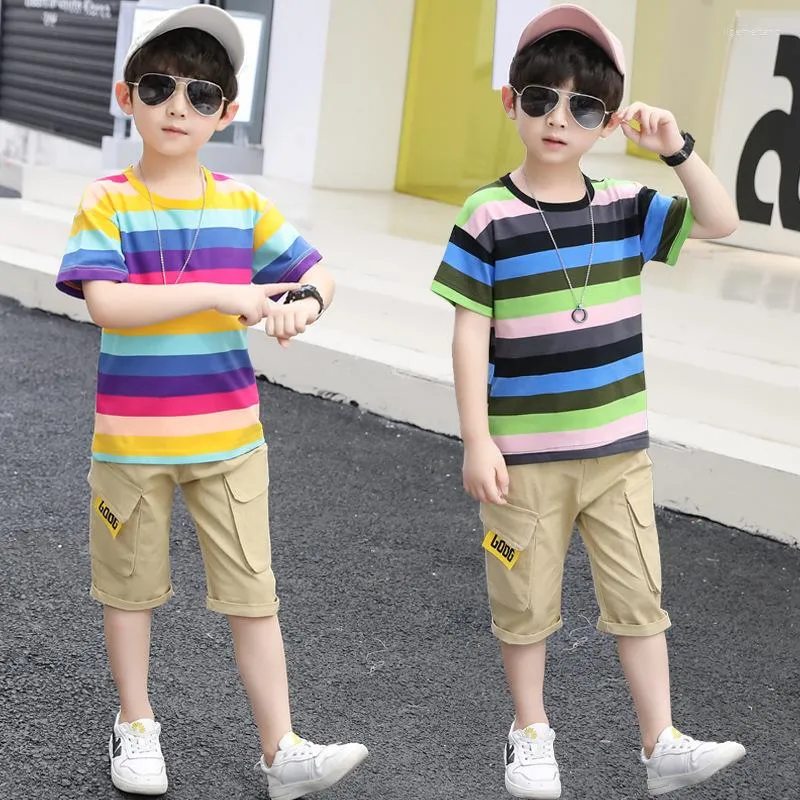 Kleidungssets Sommer Jungen Kinder T-Shirt Kurzarmhose Set zwei Stücke Kinder Babykleidung 6 8 10 Jahre alt