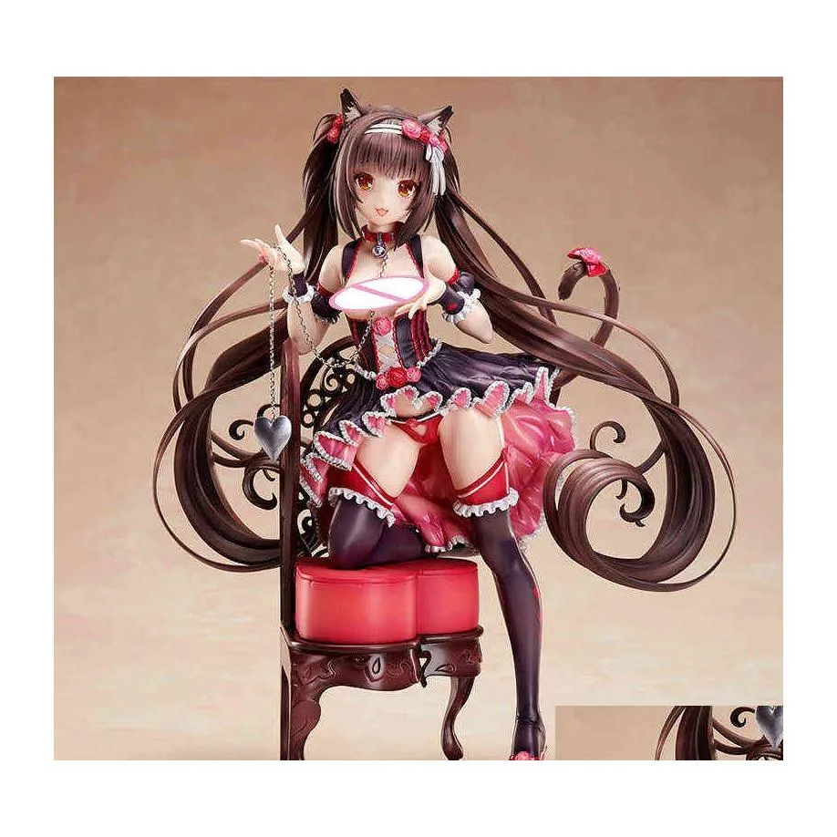 Action Figurines Nekopara Chocola Pvc Figure Modèle Japonais Jouets Alphamax Maid Dress Collection Poupée Cadeaux Pour Adt T220819 Drop D Dhhdk