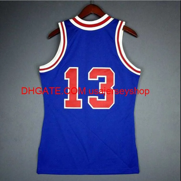 Пользовательские мужчины Молодежь Женские винтажные Wilt Chamberlain Mitchell Ness 66 67 College Basketball Jersey Size S-4xl 5xl или пользовательский