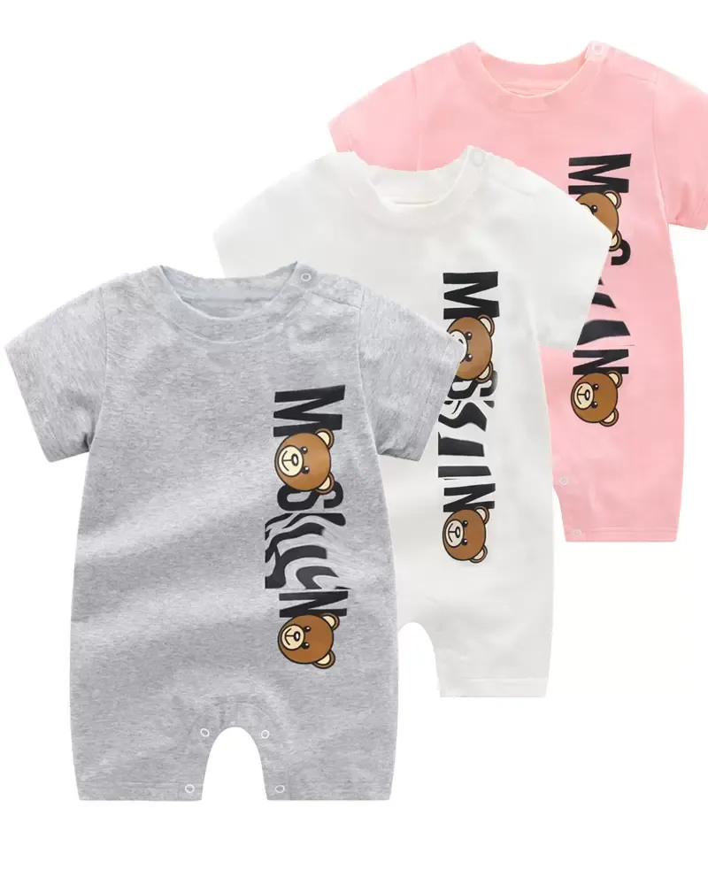 Roupas de grife para bebês recém-nascidos 2023 macacão manga longa pijama de algodão 0-24 meses macacão roupas de grife