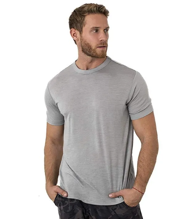 Polos para hombre, camiseta 100% de lana Merino, capa Base para hombre, suave, transpirable, antiolor, tamaño de EE. UU. 230202