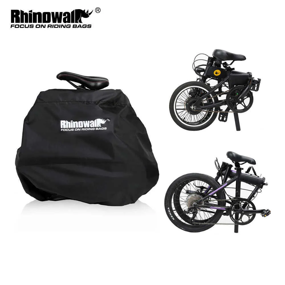 Borse laterali Rhinowalk 16-22 pollici Antipioggia Leggero Pieghevole Custodia per bici portatile Borsa per il trasporto Accessori per biciclette 0201