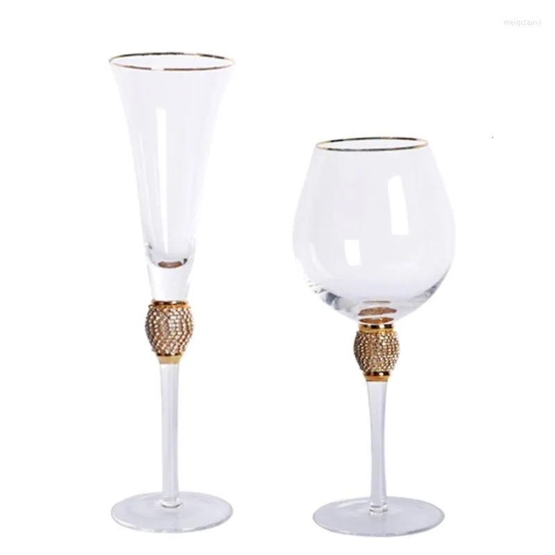 Verres à vin F63A, flûte à Champagne transparente, tasse à Cocktail en verre, pour anniversaire, mariage, fête de Camping