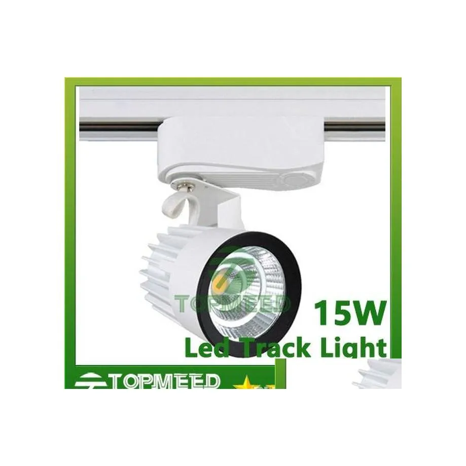 Schienenleuchten CE Rohs LED Großhandel 15W Cob Light Spot Wandleuchte Tracking Soptlight AC 85265V Innenbeleuchtung Drop Lieferung Dhxef