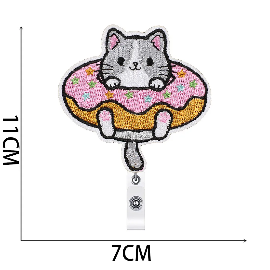 Notions Cute Cat Badge Reel Holder Retractable With ID Clip For Nurse Name  Tag Card Kawaii Cartoon Animal Nursing Doctor Work Office Alligator Clips  From Moomoo2016_clothes, $1.76
