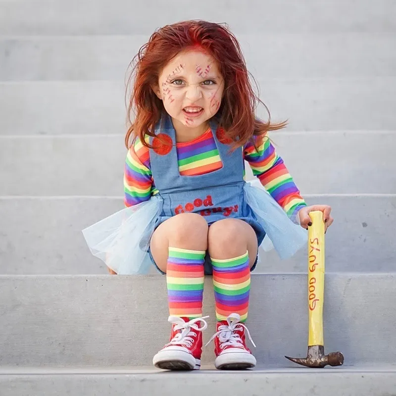 Costume Da Bambola Chucky Halloween Ragazze Bambini Set Di Camicia A Maniche Lunghe A 2 Pezzi Costume Da Bambino. Da 17 24 DHgate