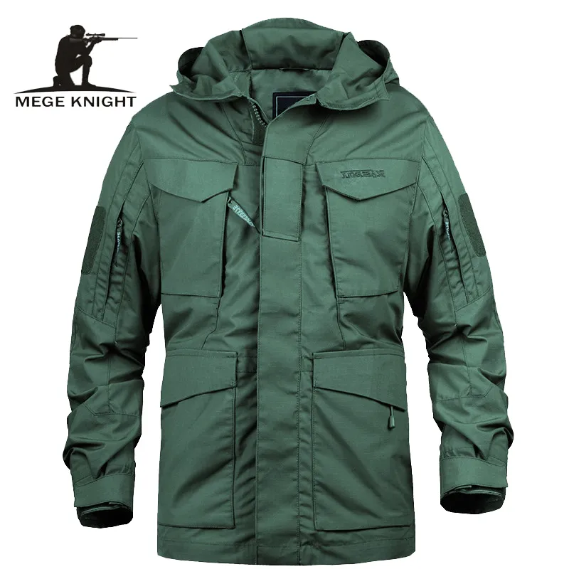 Herrjackor mege varumärke M65 Militär kamouflage manliga kläder US Army Tactical Windbreaker hoodie fältjacka utkläder Casaco Masculino 230203