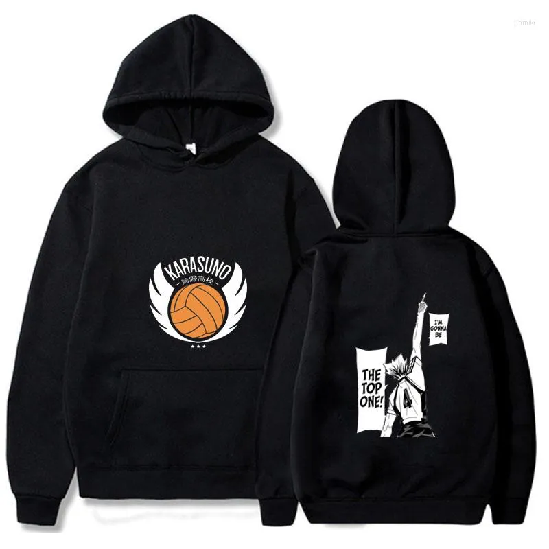 Sweats à capuche pour hommes Haikyuu pulls hommes hauts sweats Double face manches longues et hommes amples