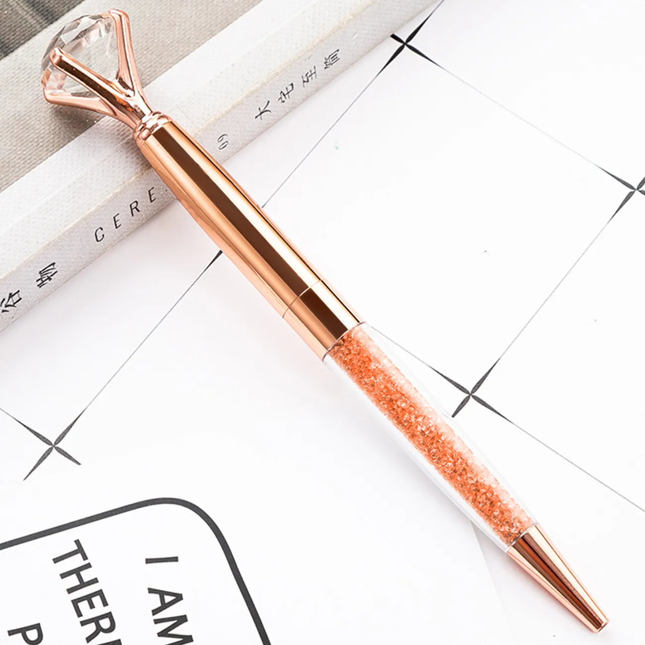 Crystal Ball Pens Ballpen Fashion Large Diamond Ballpoint Pen Pens For School Stationery Office Supplies