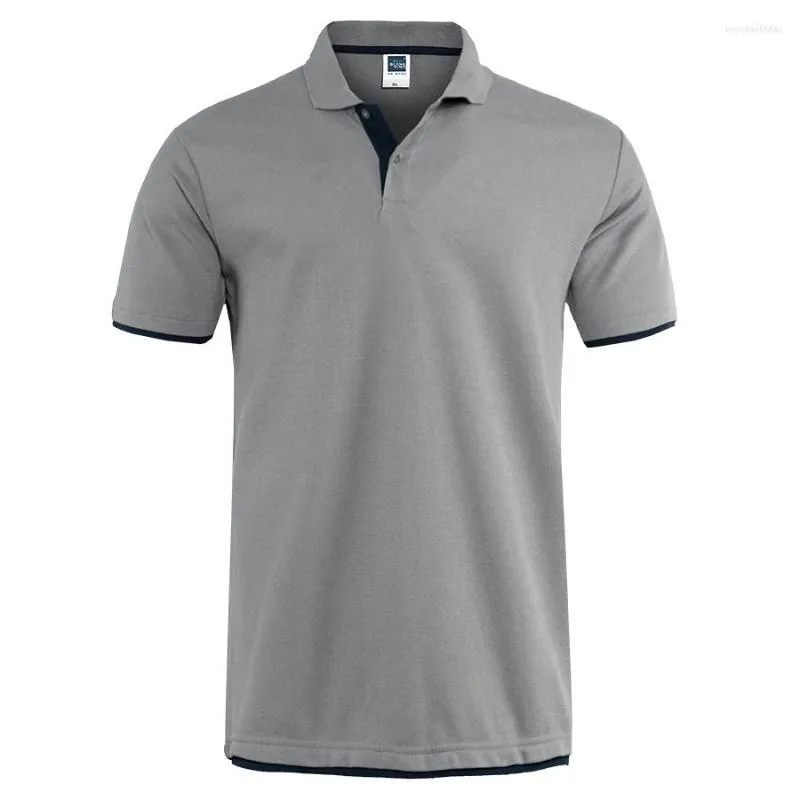 Men's Polos Mens Polo Camisa Brands Roupas 2023 Manga curta Homem de verão Men de algodão preto Men PLUS TAMANHO