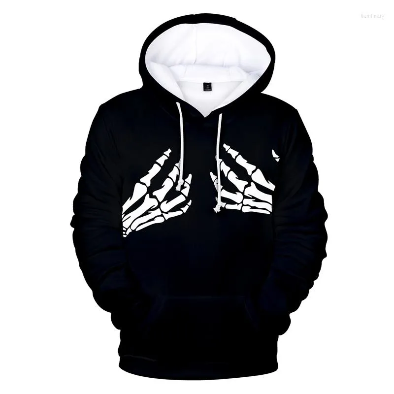 Herrtröjor 3d tryck hand ben mode casual män kvinnor streetwear tröja harajuku hoodie hösthållare