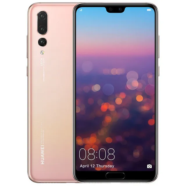 Téléphone portable d'origine Huawei P20 Pro 4G 6 Go de RAM 64 Go 128 Go ROM Kirin 970 Octa Core Android 6.1 "Plein écran 40MP AI NFC 4000mAh ID d'empreinte digitale visage téléphone portable étanche