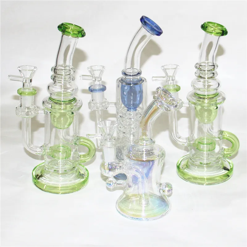 PERC BONGS HOHDY OIL RIGS GLASS BONG 14mm Bowl Bobber Water Pipe Recycler Water Bong Ash Catcher