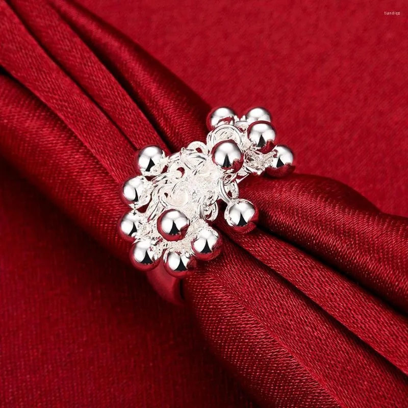 Anéis de casamento 925 Uva de prata colorida para mulheres Tamanho 6 7 8 9 10 Presentes de Natal para festas de jóias de moda fina