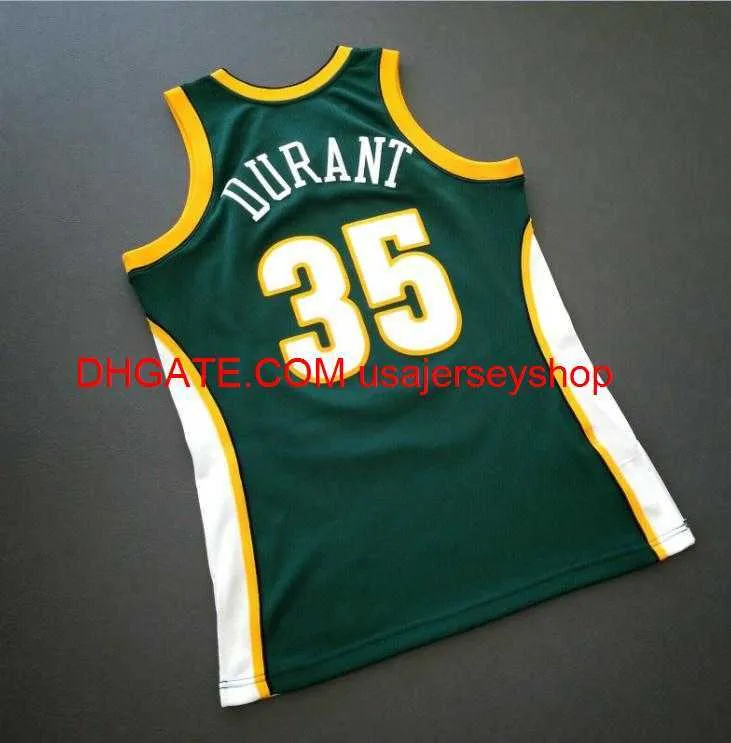 Homens para jovens personalizados Vintage Kevin Durant Mitchell Ness 07 08 Jersey de basquete da faculdade Size S-4xl 5xl ou personalizado qualquer nome ou n￺mero Jersey