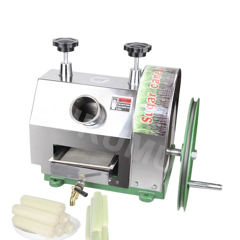 Hand Crank Sugarcane Ginger Juicer Machine Stainless Steel Cane Juice Squeezer Cane Crusher