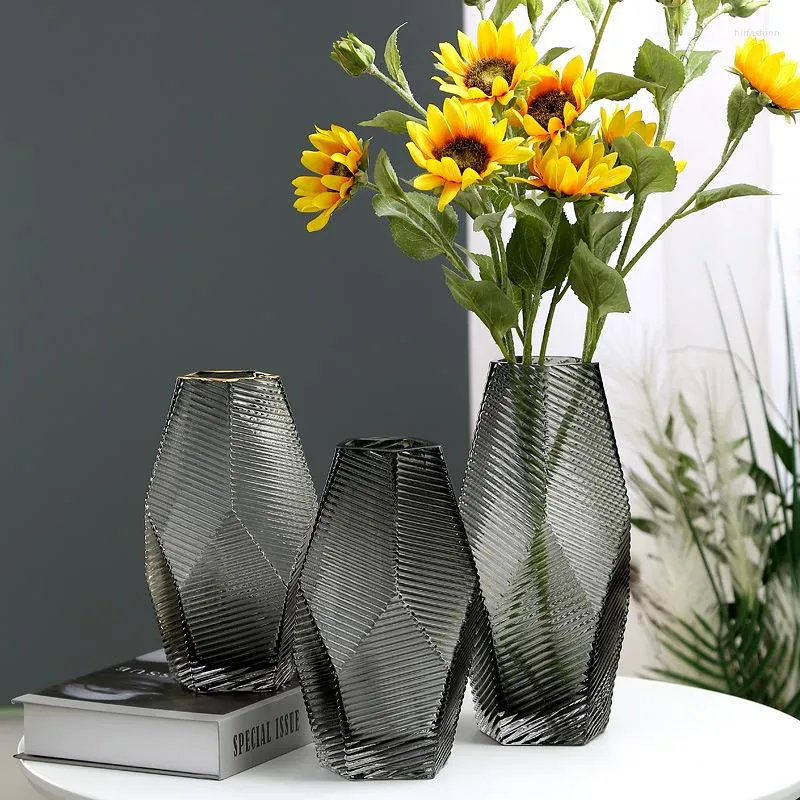 Vase Geometric Creativity Glass Handmade Desktop Flower Decorations Vase Home Decor Girl Pot