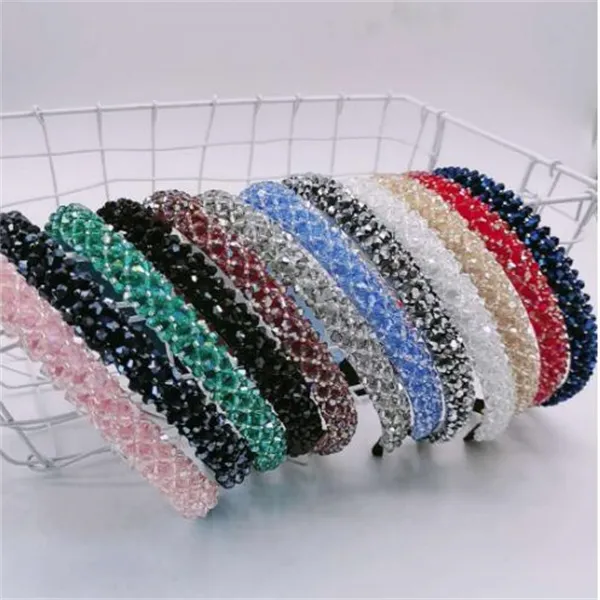 Headbands Girls Shiny Luxury Rhinestone Hair Band Diamond Hair Hoop Hair Accessories for Women Crystal Headbands Headwear GC1882