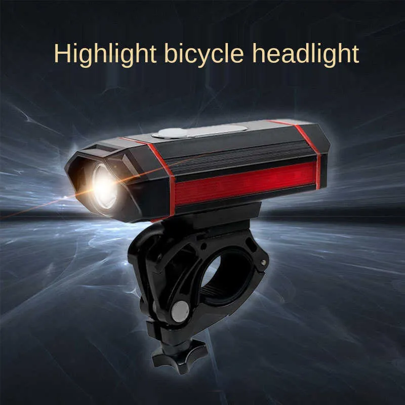 Lumières LED USB lampe frontale puissante lampe de vélo étanche lampe de poche avant LED rechargeable pour vélo lumière de vélo accessoires vtt 0202