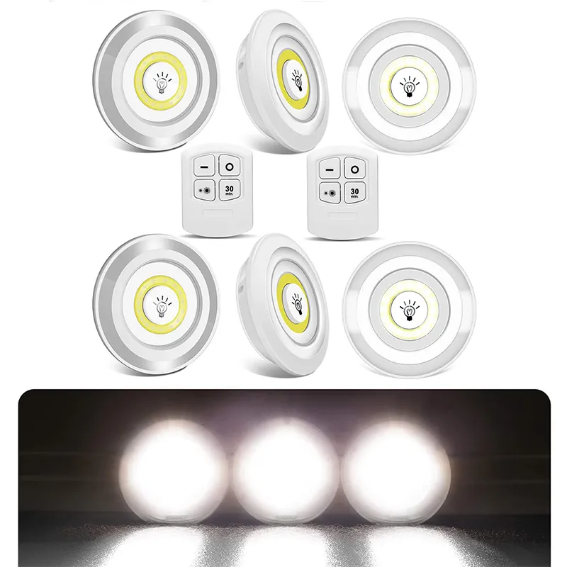 Ściemna lampa 3W LED LED Light Light Pilot Control Szafa Światła Push Push na schodach Kuchnia Łazienka