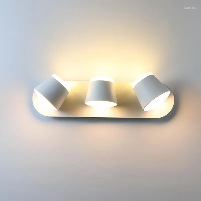 Lampes murales Nordic LED Lampe Moderne Simple Rotatif Pour La Maison Chambre Chevet Lecture Lumière Salle De Bain Allée Applique El Éclairage