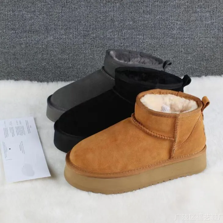 5 cm Australie Bottes Femmes Tazz Pantoufles Diapositives en fourrure Plate-forme en daim Shearling Slipper Tasman Ultra Mini Botte de neige pour hommes hiver Designer Bottines chaussures chaudes OOOOOO