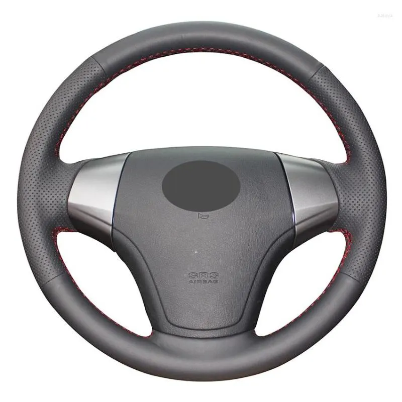 Steering Wheel Covers Hand-stitched Black Artificial Leather Car Cover For Elantra 2007 2008 2009 2010